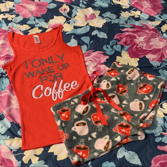Only wake up for coffee pjs set! - Picture 2 of 5